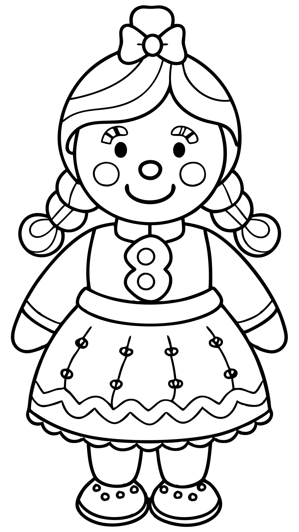 Página para colorear de Gingerbread Girl